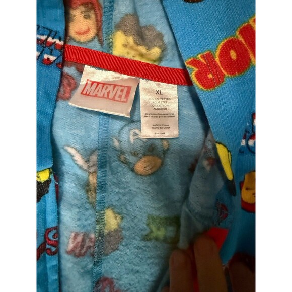 Marvel Hooded One Piece Pajamas Adult XL Cosplay Hoodie Costume Hulk Thor EUC - Picture 2 of 7